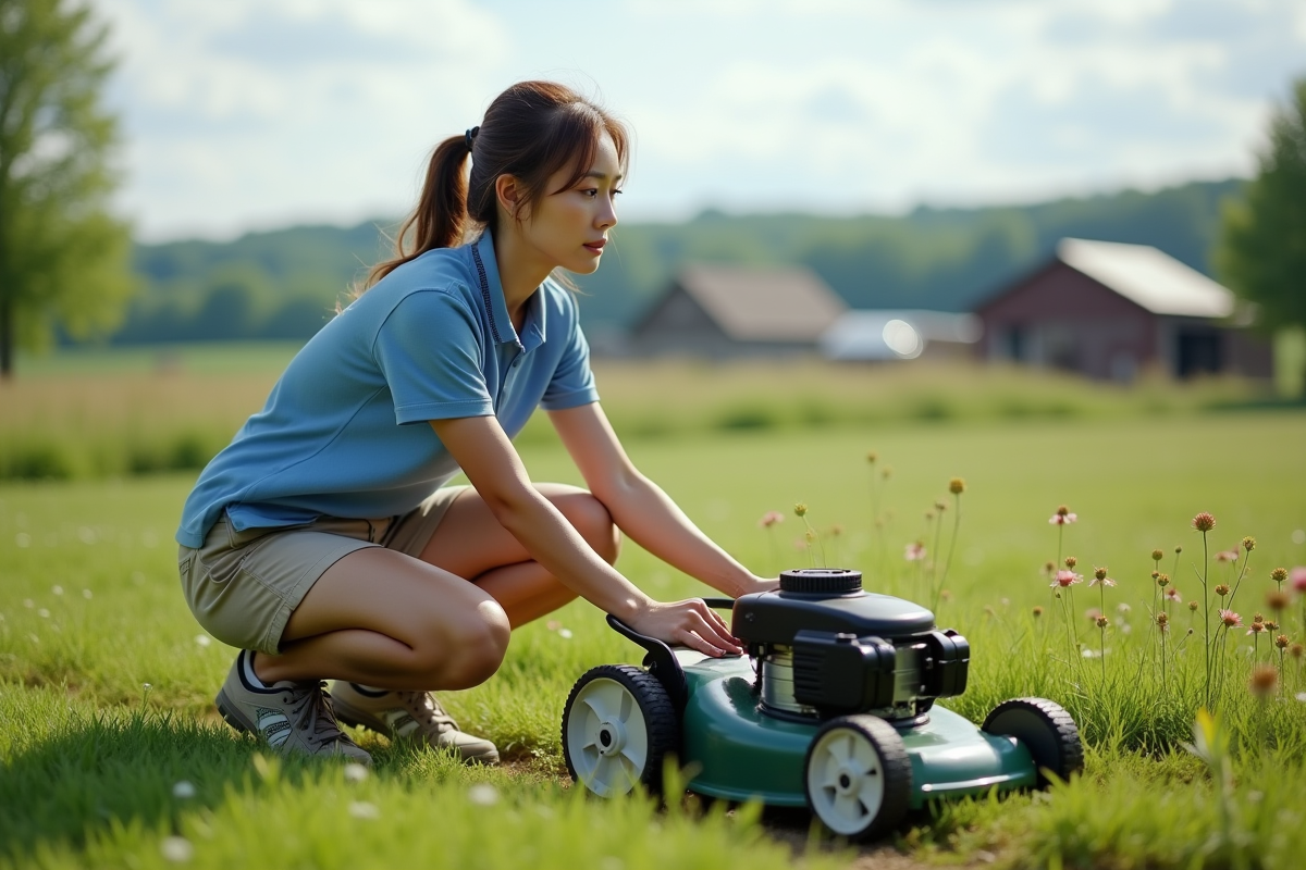 Femme vérifiant la hauteur de l